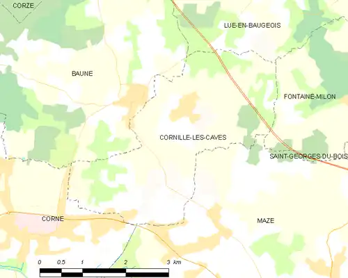 Detailkaart van de gemeente