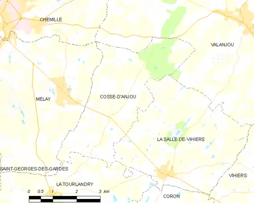 Detailkaart van de gemeente