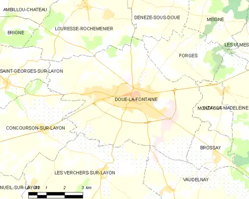 Detailkaart van de gemeente