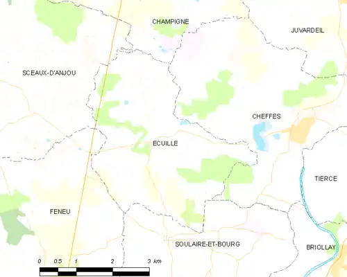 Detailkaart van de gemeente