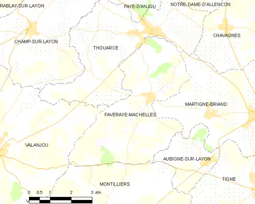 Detailkaart van de gemeente