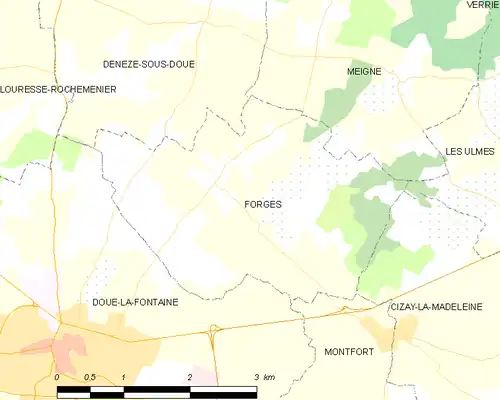 Detailkaart van de gemeente