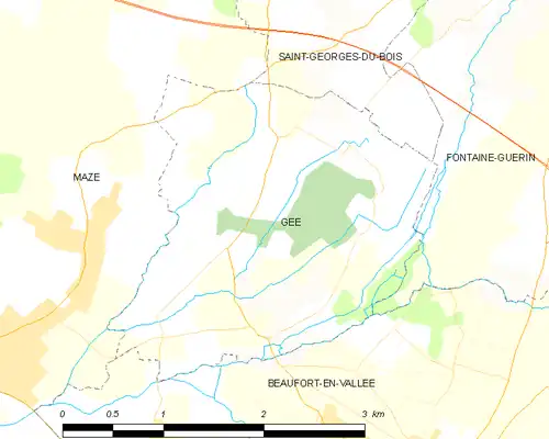 Detailkaart van de gemeente