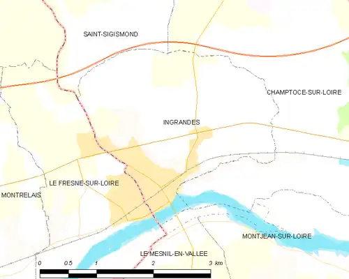 Detailkaart van de gemeente