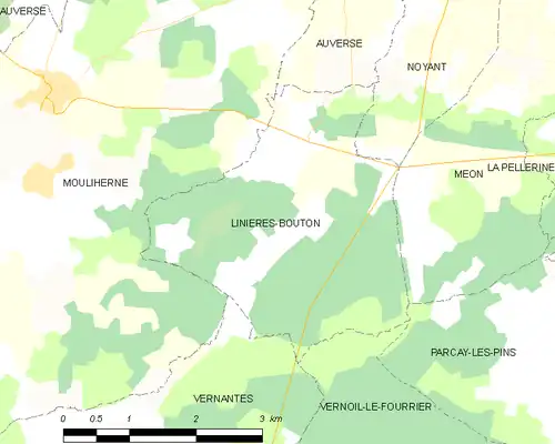 Detailkaart van de gemeente