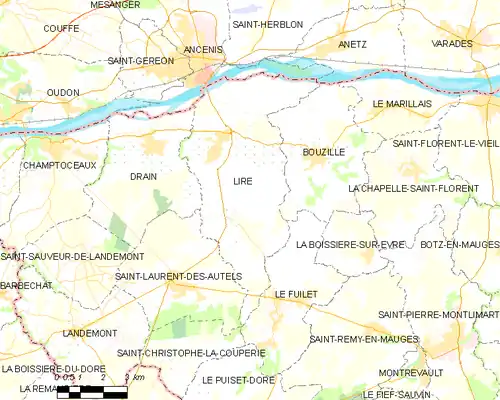 Detailkaart van de gemeente