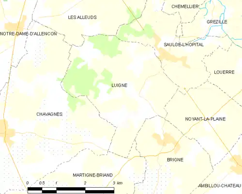 Detailkaart van de gemeente