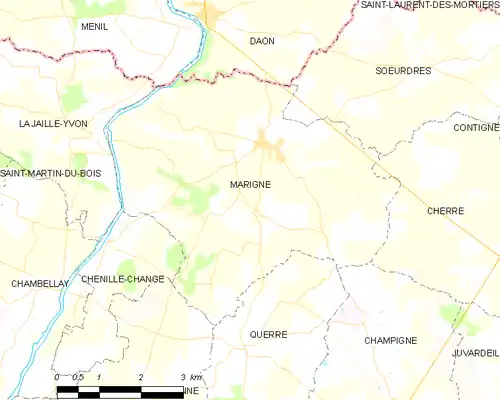 Detailkaart van de gemeente