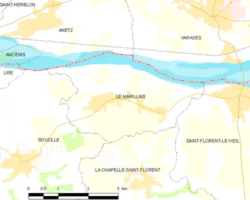 Detailkaart van de gemeente
