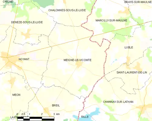 Detailkaart van de gemeente