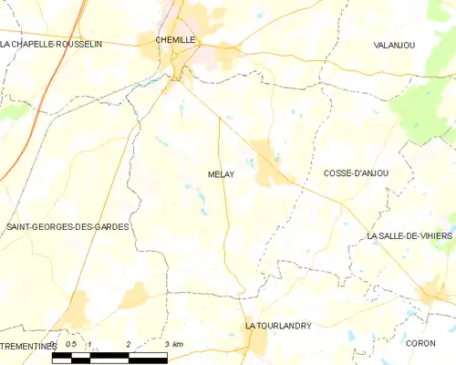 Detailkaart van de gemeente