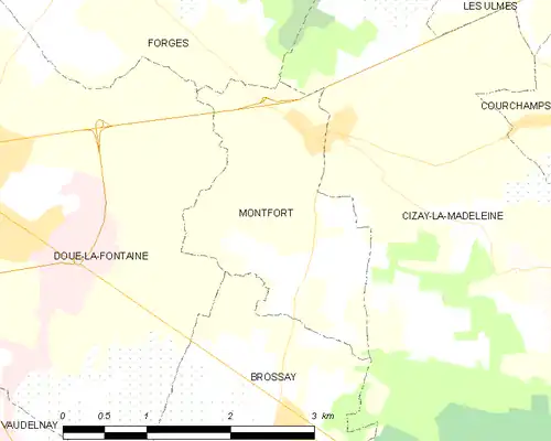 Detailkaart van de gemeente