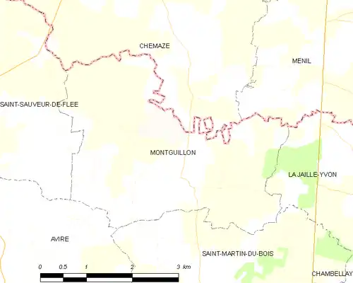 Detailkaart van de gemeente