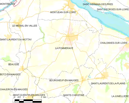 Detailkaart van de gemeente