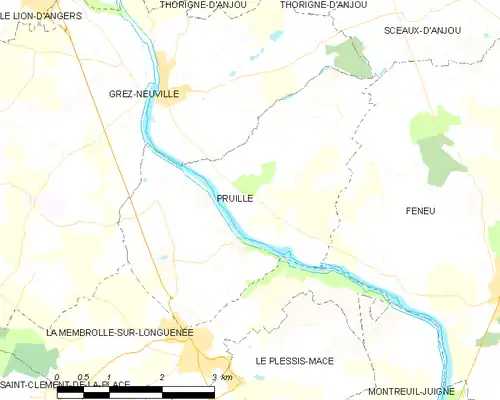 Detailkaart van de gemeente