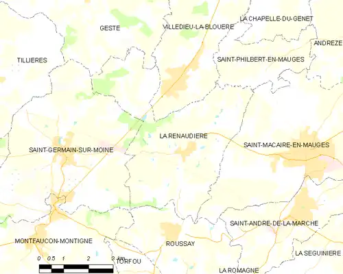 Detailkaart van de gemeente