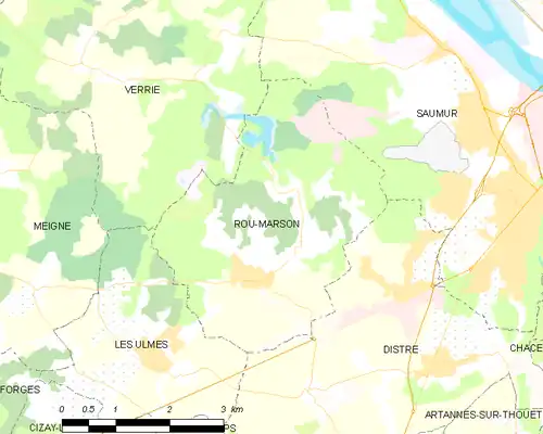 Detailkaart van de gemeente