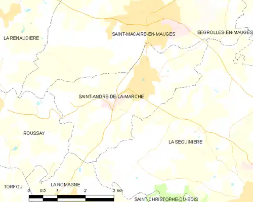 Detailkaart van de gemeente