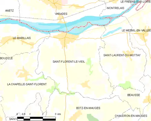 Detailkaart van de gemeente
