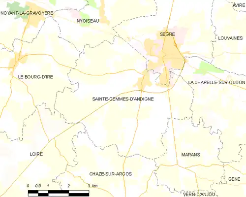 Detailkaart van de gemeente