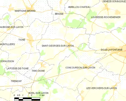 Detailkaart van de gemeente