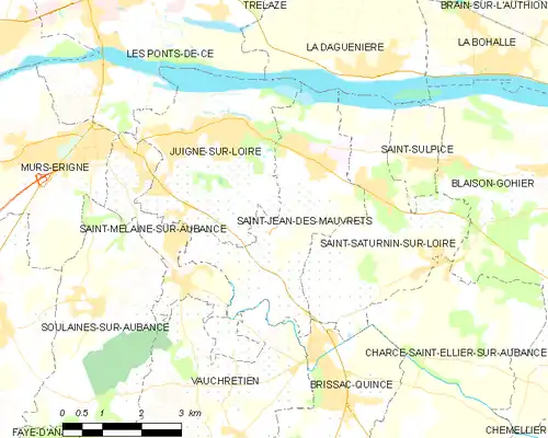 Detailkaart van de gemeente