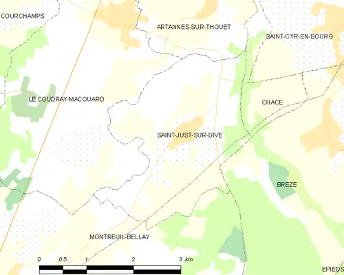 Detailkaart van de gemeente