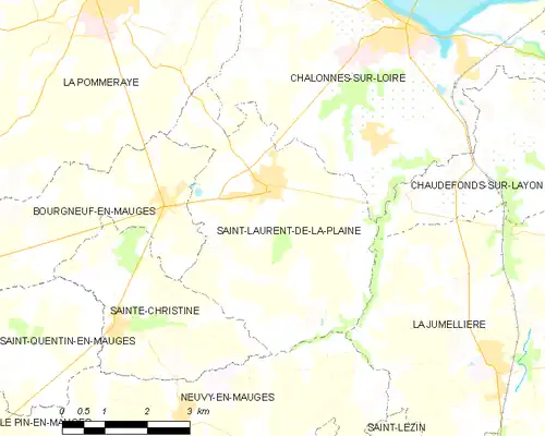 Detailkaart van de gemeente