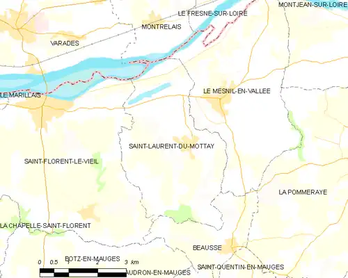 Detailkaart van de gemeente