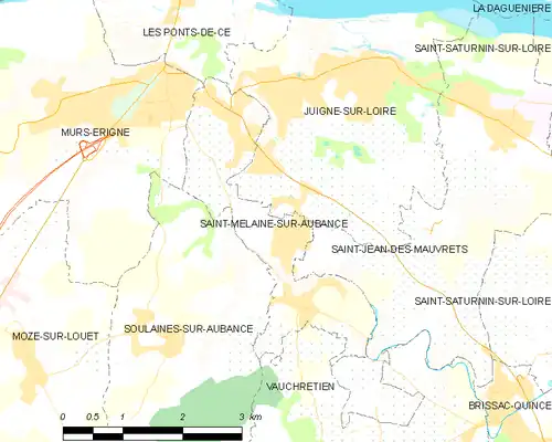 Detailkaart van de gemeente