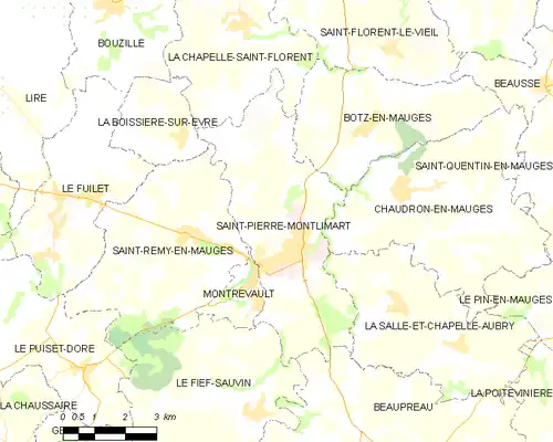 Detailkaart van de gemeente