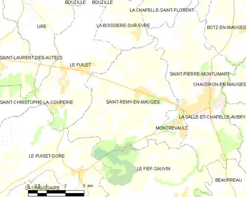 Detailkaart van de gemeente