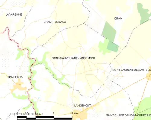 Detailkaart van de gemeente