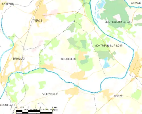 Detailkaart van de gemeente