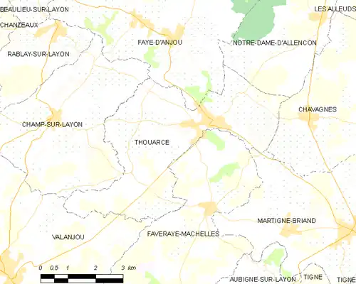 Detailkaart van de gemeente