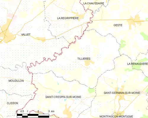 Detailkaart van de gemeente