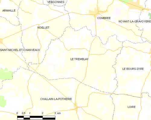 Detailkaart van de gemeente