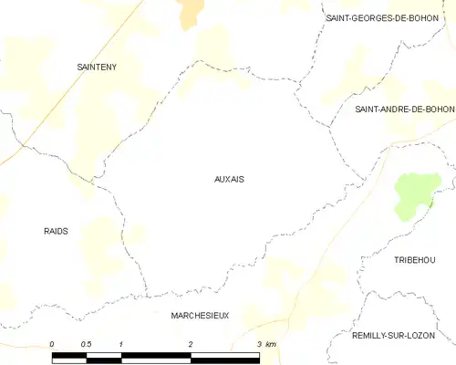 Detailkaart van de gemeente