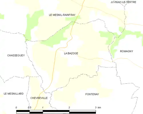 Detailkaart van de gemeente