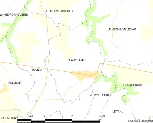 Detailkaart van de gemeente