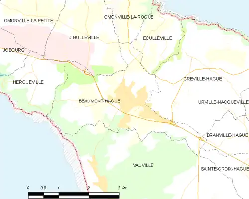 Detailkaart van de gemeente