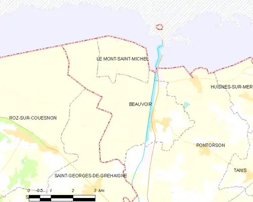 Detailkaart van de gemeente