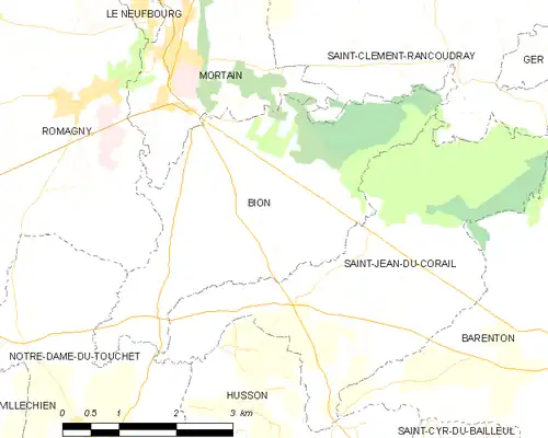 Detailkaart van de gemeente