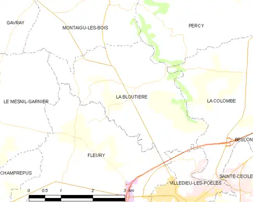 Detailkaart van de gemeente