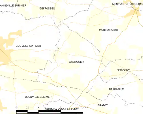 Detailkaart van de gemeente
