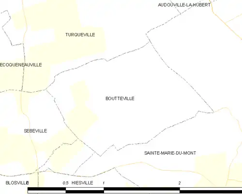 Detailkaart van de gemeente