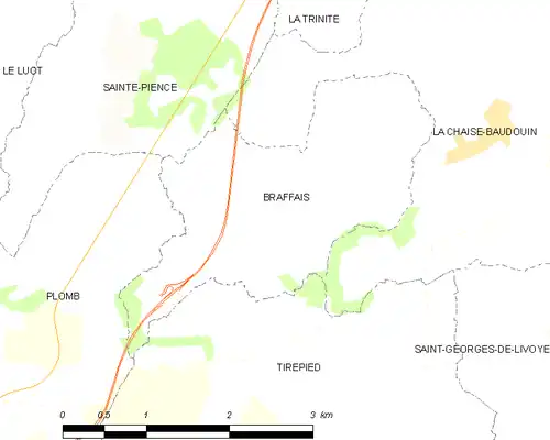 Detailkaart van de gemeente