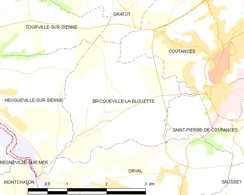 Detailkaart van de gemeente