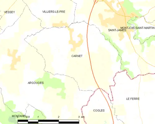 Detailkaart van de gemeente