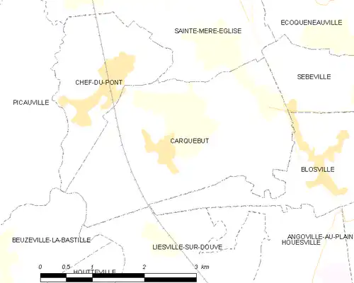 Detailkaart van de gemeente